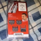 Wahl Mustache   Beard Battery Trimmer Kit  2 Heads Nose ear  Silver