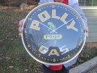 Polly Gas 12  Clock With Dome Glass Face Parrot Gas Oil Sign