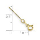10k Yellow Gold  6mm D c Round Open Cable Link Bracelet Anklet 10 Inch