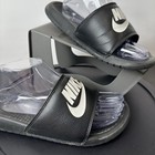 Nike Benassi Jdi Black white Men s Slides Sandals 343880-090 Flip Flops