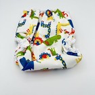 Baby Diaper Cover Adjustable Snap Zoo Animals Print Lions  Giraffes One Size