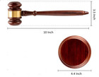 Wooden Gavel hammer   sound Block For Lawyer  judge  auction  vintage Collection