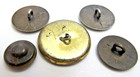 5 Five Antique Metal Unique  Buttons