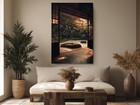 Japanese Garden Wall Art Canvas Autumn Temple Zen Decor Print