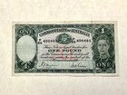 1938 Australia   1 One Pound Banknote King George Vi - P 26a