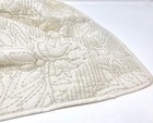 Tahari Damask Medallion Cotton Quilted Textured Duvet Cover Set Ivory King Queen