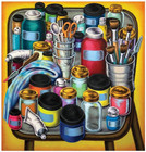 Textile 9 Color Exciter Set - Permanent Fabric Paint For Clothes  Furniture Upho