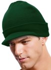 Kc Caps Bill Visor Cuff Beanie Knit Cap Hat Ski Thick Brim Warm Winter Unisex