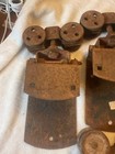 Antique Barn Door Double Rollers Hardware Set Of 4