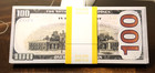  100 Dollar Bills Prop Motion Picture Money  10 000 Dollars Total Fake Usa