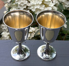 2     International Silver Sterling Goblets P661  6 3 8  Unweighted  No Monograms 