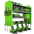 Power Tool Organizer Wall Mount With Charging Station  4 Layers Garage Storage 