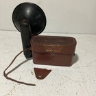 Vintage Argus C3 Camera With 2-prong Flash Attachment And Leather Case