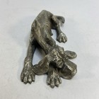 Vintage Hudson Pewter Sleeping Hound Dog Figurine Signed Paperweight Figurine