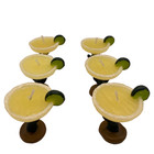 Vintage 2002 Wilton Margarita Glasses Candles Cake Toppers Celebration party