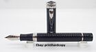 Brand New Montegrappa Ducale Black Silver Fountain Pen 