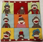 Lot Of 4 Home Made Mini Quilts Wall Hangings Project Starters Sock Monkey