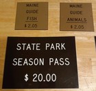 Very Rare Vintage 1950 s Lot Of Retired Various Maine State Park Signs Resin