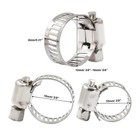 50x 3 8 -5 8  Adjustable Stainless Steel Drive Hose Clamps Fuel Line Worm Clip