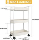 Volnamal Baby Diaper Caddy  Plastic Movable Cart For Newborn Nursery Essentials 