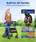 Vocic Rollator Walker W  Seat - 350lb Capacity  8  Wheels - Used