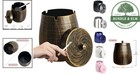 Windproof Stainless Steel Ashtray With Lid  Vintage Style For Outdoor Spaces