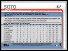 2019 Topps  213 Juan Soto Washington Nationals Baseball Card Rookie Cup
