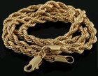 Mens   Womens Stainless Steel 24in Rope Chain Necklace 4 Mm Usa Seller