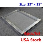 6 Pack 23 X 31 In Aluminum Screen Printing Frame With 110 White Mesh