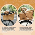 Rear Bike Basket For Dogs  Wicker Pet Bicycle Carrier For Small Dog Cat
