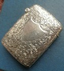 Victorian Sterling Silver Floral Leaf Art Nouveau Vesta   Match Safe H m 1898