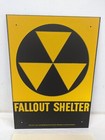 Vintage 1960 s Fallout Shelter Sign Nos - Overlays Shipping Paper 