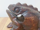Hand-carved Wooden Frog Guiro Rasp Percussion Instrument Thailand