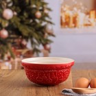 Mason Cash Deck The Halls Size 30 Red Mixing Bowl  1 15 Quart