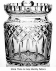 Vintage Waterford Lismore Crystal Biscuit Barrel Cookie Jar W  Lid Gothic Mark