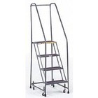 Ballymore H426r 5 7 Ft H Steel Rolling Ladder  4 Steps  450 Lb Load Capacity