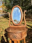 Antique Victorian Mahogany Dressing Table Vanity Tilt Mirror With Drawer