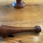 Vintage Wooden Mortar And Pestle Turned Wood Pharmacy Compounds Primitive Anti