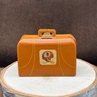 Vintage Travel Hinged Suitcase-shaped Sewing Kit Or Trinket Box Canada Redskins