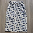 Vintage Womens Midi Skirt 14 16 Plus Caroline Colours Floral Y2k Red White Blue