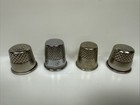 Vintage Sewing Thimble Lot Of 11 Mixed Sizes And Metals