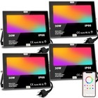Led Flood Light Outdoor 30w  300w Equivalent 3000lm Smart Rgb Landscape 