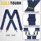 Men   s Heavy Duty Belt Loops X Back 2 Inch Wide Suspenders With 4 Snap Hooks
