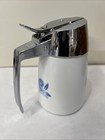 Vintage Blue Cornflower Dispenser Santa Barbara Ca White Milk Glass