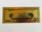 24k Gold Plated Foil  20 Dollar Bill Banknote Collectable Money
