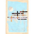 Original Mixed Media Modern Art Collage  sourdine  6 5x9 5  Signed