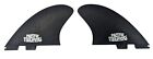 Pacific Vibrations Surfboard Keel 4 9  Twin Fins Fits Fcs2 Black Fiberglass 