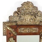  Antique Mirror  Ornate  Continental Repousse  Pine   1800s  Gorgeous Decor 