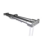 Heavy Duty 48 In  - 84 In  Traverse Curtain Rod In Silver