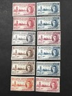 1946 British Colonies Lot Of 12 Mlh Peace And Victory Collectible Vintage Stamp